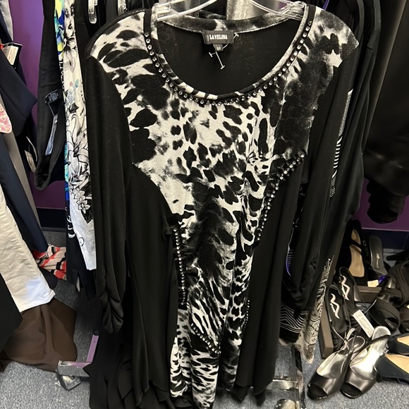 💜La Velina Black White Dress XL - Picture 1 of 5